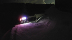 Modrá sjezdovka - dojezd k lanové dráze