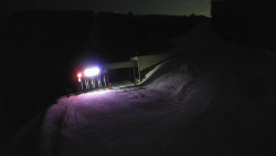 Modrá sjezdovka - dojezd k lanové dráze