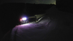 Modrá sjezdovka - dojezd k lanové dráze