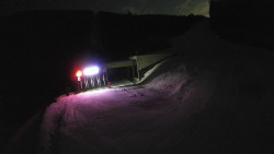 Modrá sjezdovka - dojezd k lanové dráze