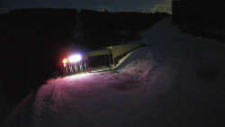 Modrá sjezdovka - dojezd k lanové dráze