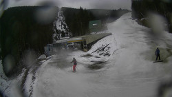 Modrá sjezdovka - dojezd k lanové dráze