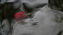 Modrá sjezdovka - dojezd k lanové dráze