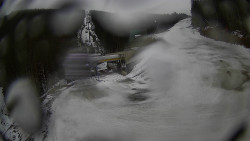 Modrá sjezdovka - dojezd k lanové dráze