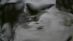 Modrá sjezdovka - dojezd k lanové dráze