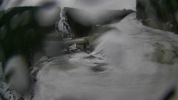 Modrá sjezdovka - dojezd k lanové dráze