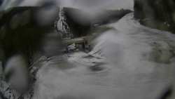 Modrá sjezdovka - dojezd k lanové dráze