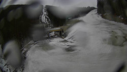 Modrá sjezdovka - dojezd k lanové dráze