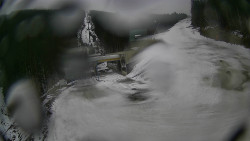 Modrá sjezdovka - dojezd k lanové dráze