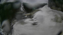 Modrá sjezdovka - dojezd k lanové dráze