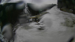 Modrá sjezdovka - dojezd k lanové dráze