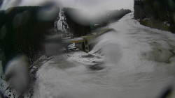 Modrá sjezdovka - dojezd k lanové dráze