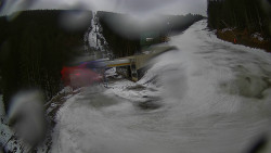 Modrá sjezdovka - dojezd k lanové dráze