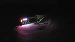 Modrá sjezdovka - dojezd k lanové dráze