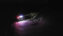 Modrá sjezdovka - dojezd k lanové dráze