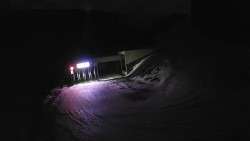 Modrá sjezdovka - dojezd k lanové dráze