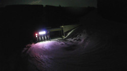 Modrá sjezdovka - dojezd k lanové dráze