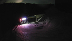 Modrá sjezdovka - dojezd k lanové dráze