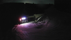 Modrá sjezdovka - dojezd k lanové dráze