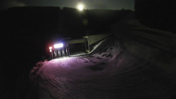 Modrá sjezdovka - dojezd k lanové dráze