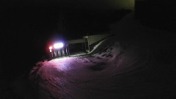 Modrá sjezdovka - dojezd k lanové dráze