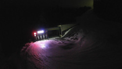 Modrá sjezdovka - dojezd k lanové dráze