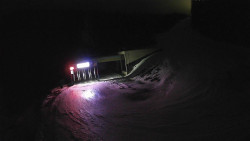 Modrá sjezdovka - dojezd k lanové dráze