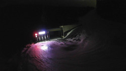 Modrá sjezdovka - dojezd k lanové dráze