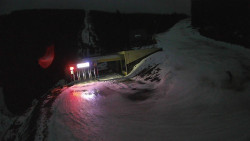 Modrá sjezdovka - dojezd k lanové dráze