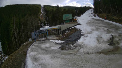 Modrá sjezdovka - dojezd k lanové dráze