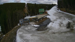 Modrá sjezdovka - dojezd k lanové dráze