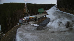 Modrá sjezdovka - dojezd k lanové dráze