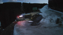 Modrá sjezdovka - dojezd k lanové dráze