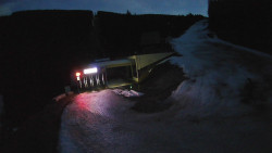 Modrá sjezdovka - dojezd k lanové dráze