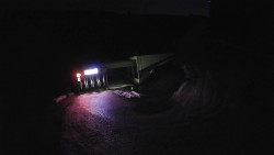 Modrá sjezdovka - dojezd k lanové dráze