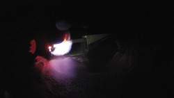 Modrá sjezdovka - dojezd k lanové dráze