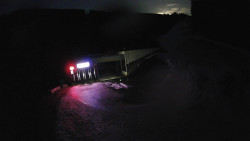 Modrá sjezdovka - dojezd k lanové dráze