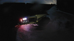 Modrá sjezdovka - dojezd k lanové dráze