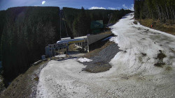 Modrá sjezdovka - dojezd k lanové dráze