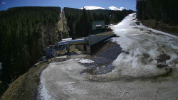 Modrá sjezdovka - dojezd k lanové dráze