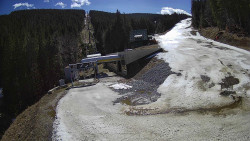 Modrá sjezdovka - dojezd k lanové dráze