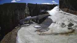 Modrá sjezdovka - dojezd k lanové dráze