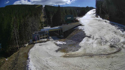 Modrá sjezdovka - dojezd k lanové dráze