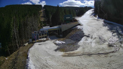 Modrá sjezdovka - dojezd k lanové dráze