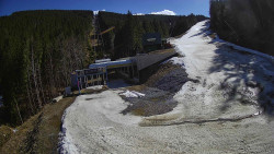 Modrá sjezdovka - dojezd k lanové dráze