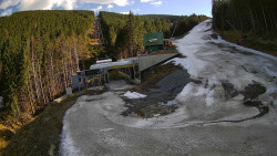 Modrá sjezdovka - dojezd k lanové dráze