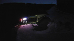 Modrá sjezdovka - dojezd k lanové dráze