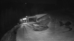 Modrá sjezdovka - dojezd k lanové dráze