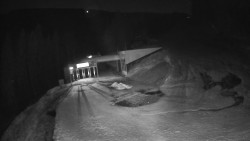 Modrá sjezdovka - dojezd k lanové dráze