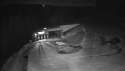 Modrá sjezdovka - dojezd k lanové dráze